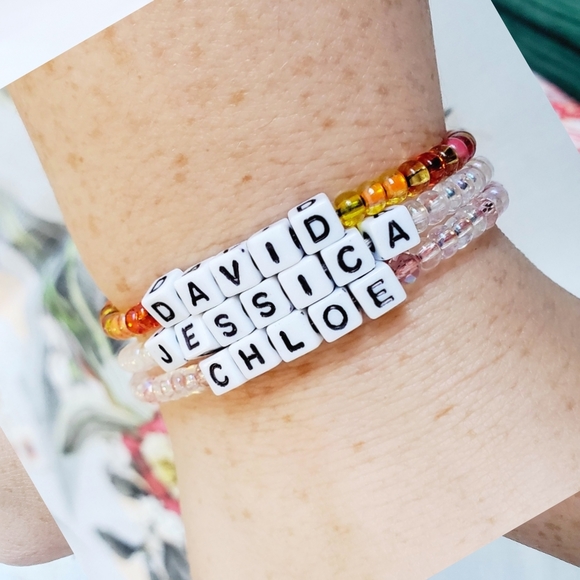 Dark Purple "Name It" Custom Pull-String Bracelet - Picture 3 of 12